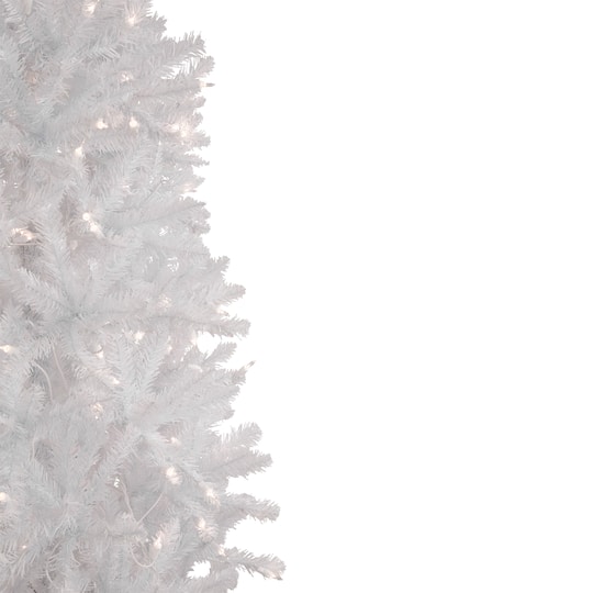 7.5ft. Pre-Lit Rapids White Pine Pencil Artificial Christmas Tree, Clear Lights
